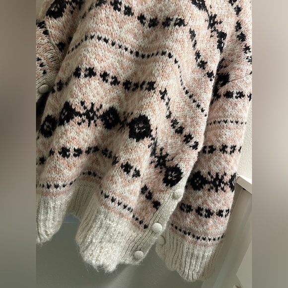 ZARA JACQUARD KNIT SWEATER WITH SIDE VENTS - Picture 10 of 12
